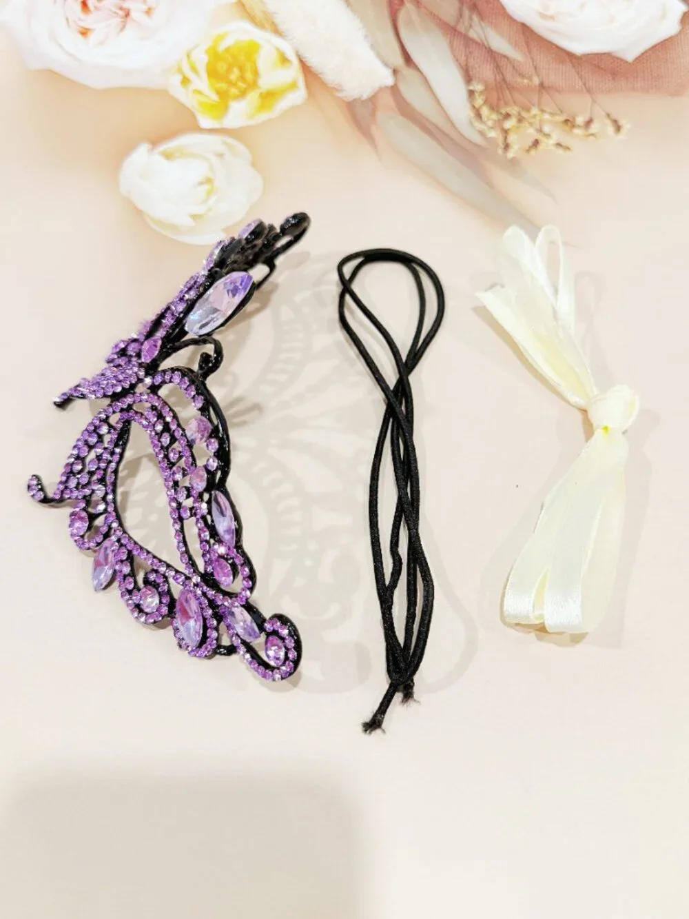 Purple Crystal Masquerade Mask, Butterfly Venetian Mask, Masquerade Ball Mask